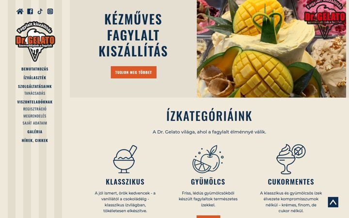 Ekrānuzņēmums no drgelato.hu