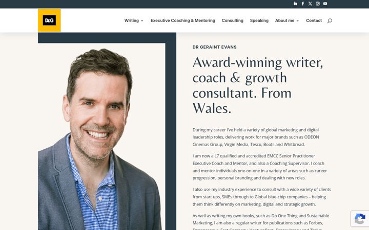 Screenshot of drgeraintevans.com