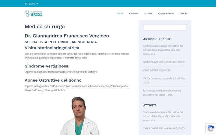Screenshot of drgiannandreaverzicco.it