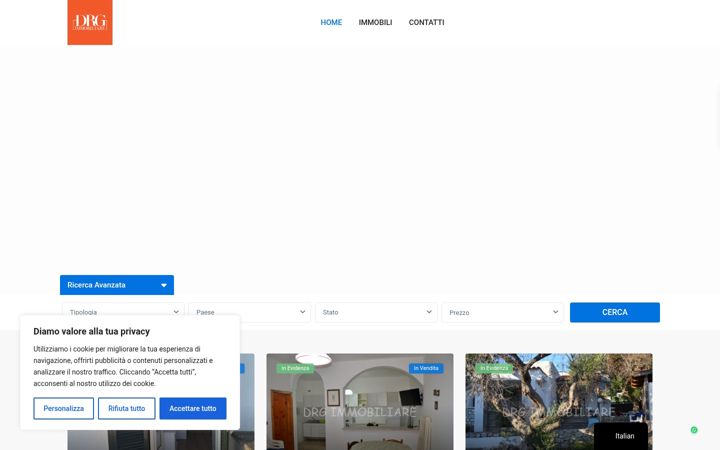 Screenshot of drgimmobiliare.it
