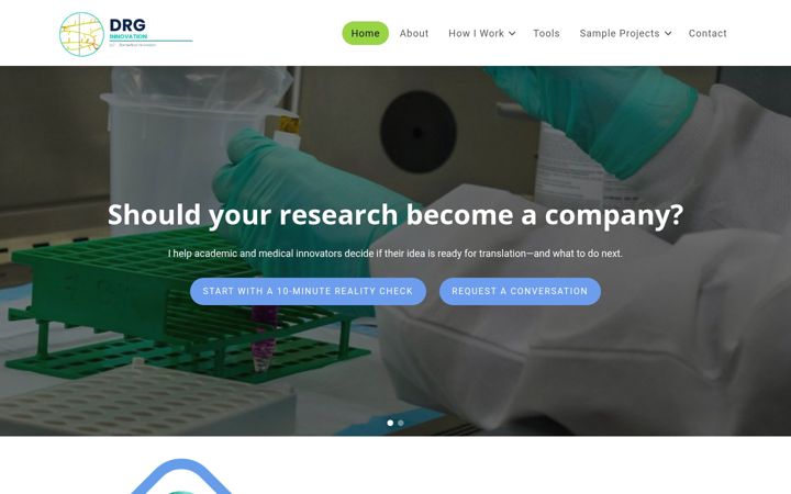 Screenshot of drginnovation.com