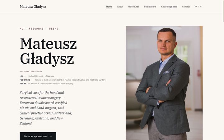 Screenshot of drgladysz.com
