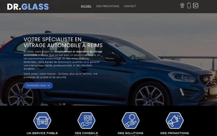 Screenshot of drglass.fr