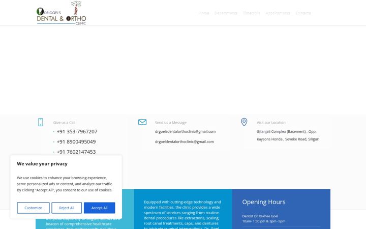 Screenshot of drgoelclinic.com
