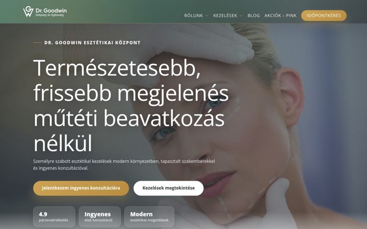 Ekrānuzņēmums no drgoodwin.hu