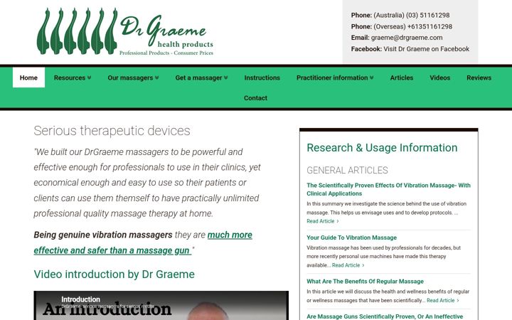Screenshot of drgraeme.com