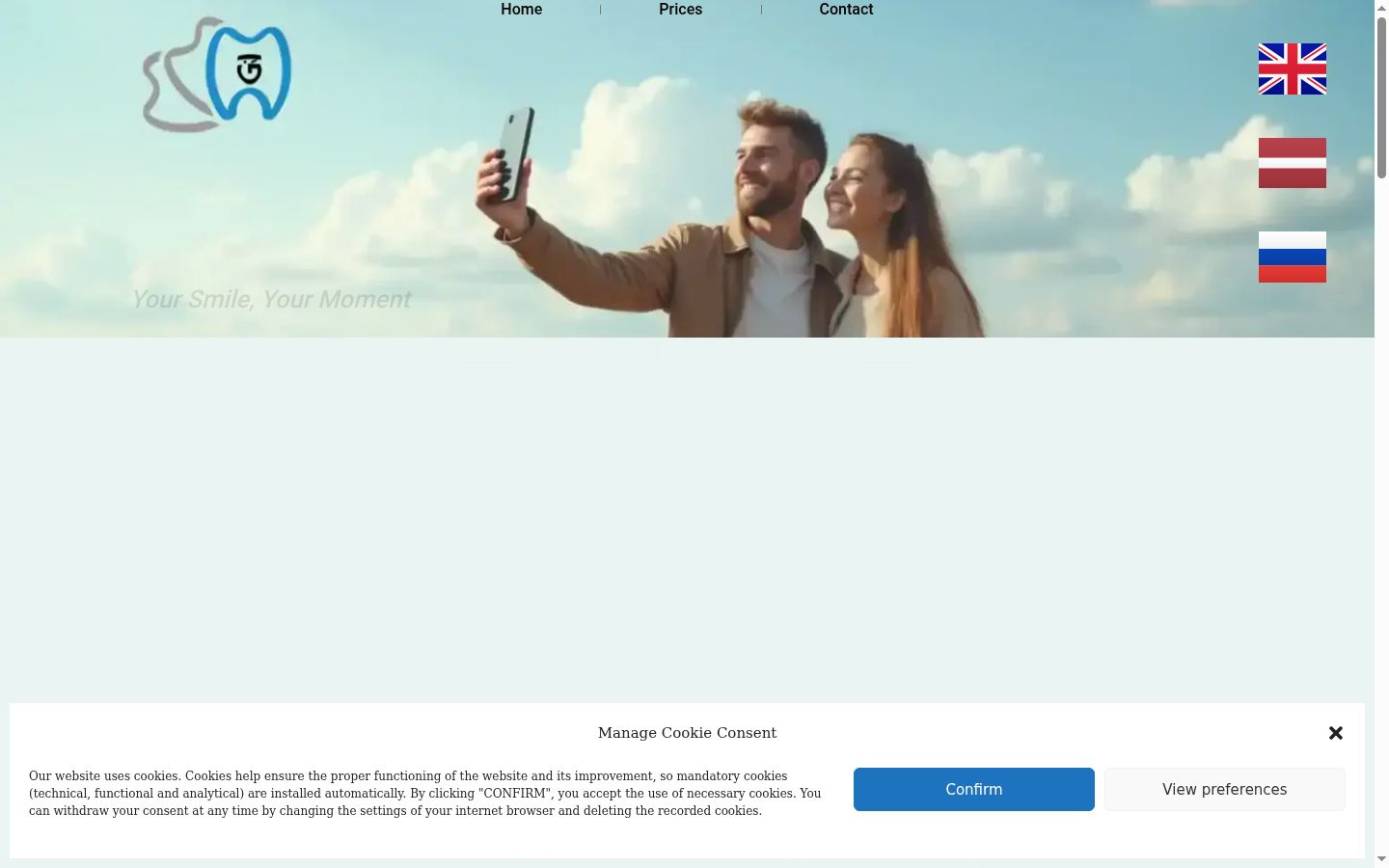 Zrzut ekranu banera zgody wyświetlanego przed jakąkolwiek interakcją