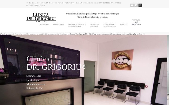 Screenshot of drgrigoriu.ro
