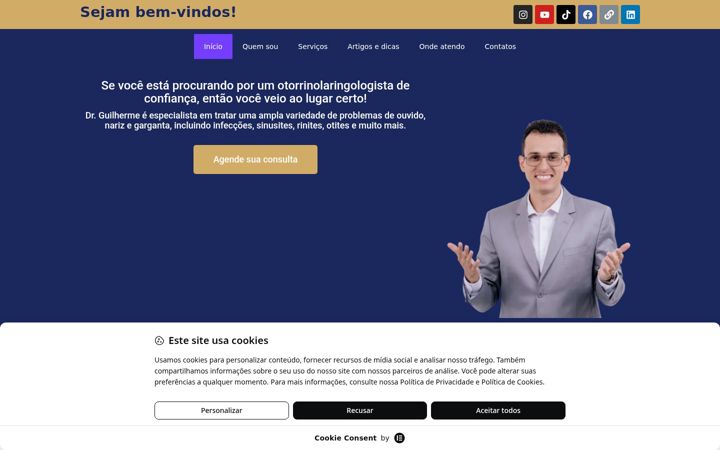 Screenshot of drguilhermeotorrino.com