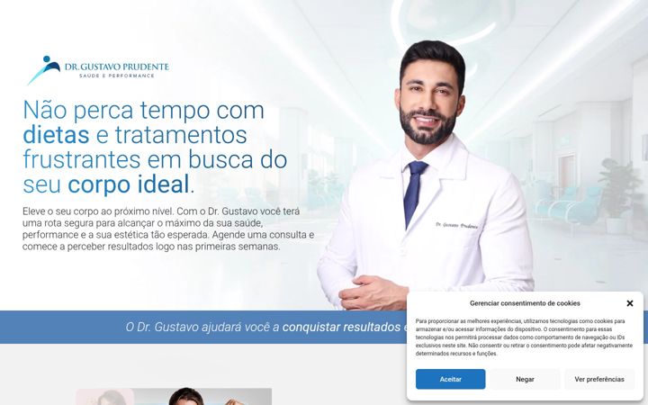 Screenshot stránky drgustavoprudente.com.br