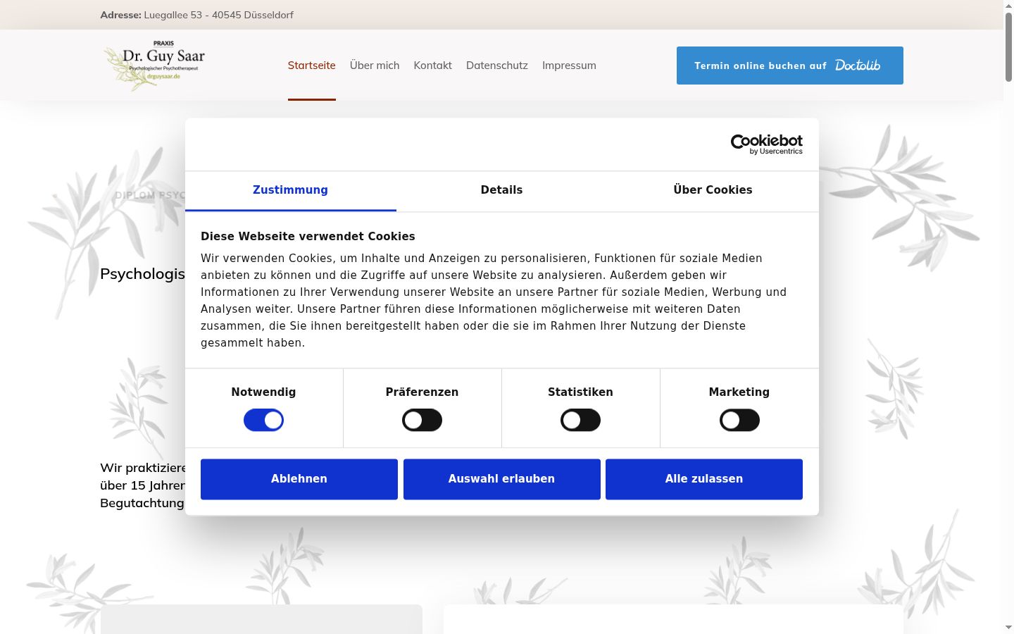 Screenshot tal-banner tal-kunsens muri qabel kwalunkwe interazzjoni