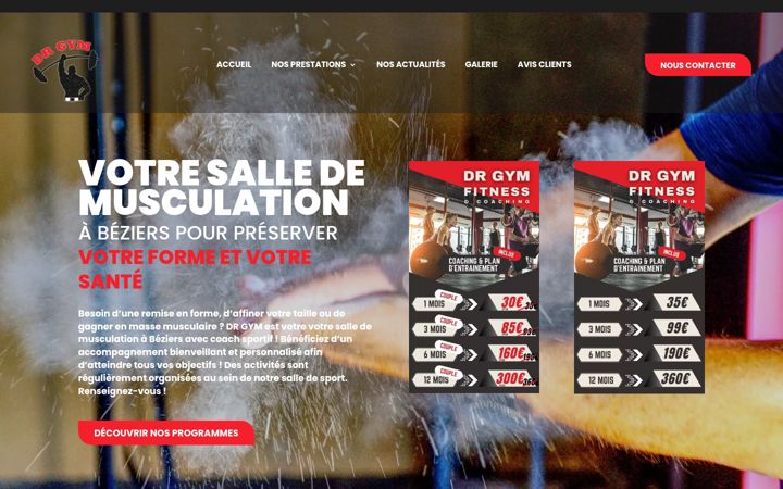 Screenshot van drgym.fr