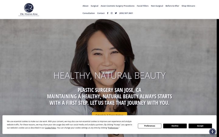 Screenshot of drhaenakim.com