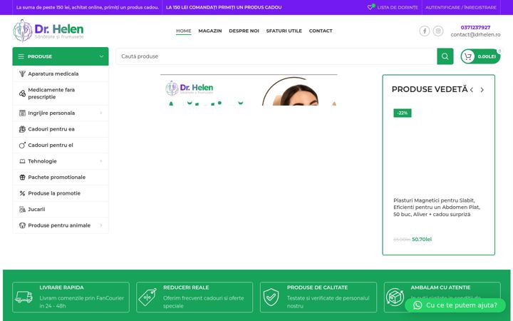 Screenshot of drhelen.ro