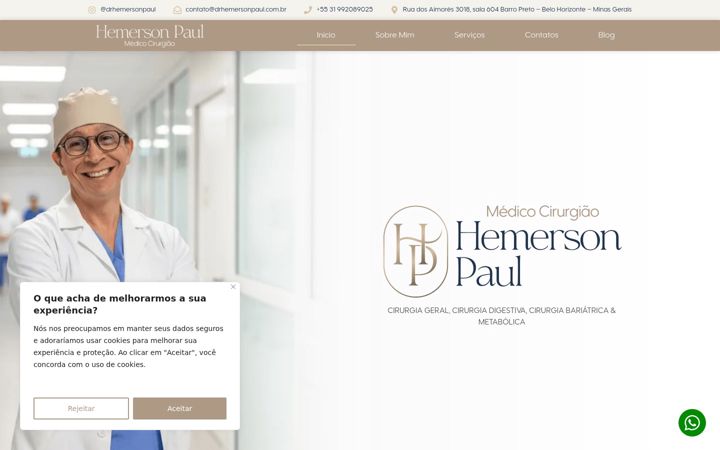 Screenshot stránky drhemersonpaul.com.br