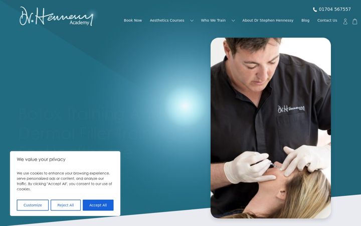 Screenshot of drhennessyacademy.com