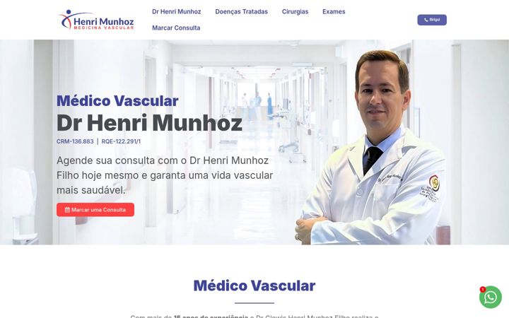 Screenshot stránky drhenrimunhoz.com.br