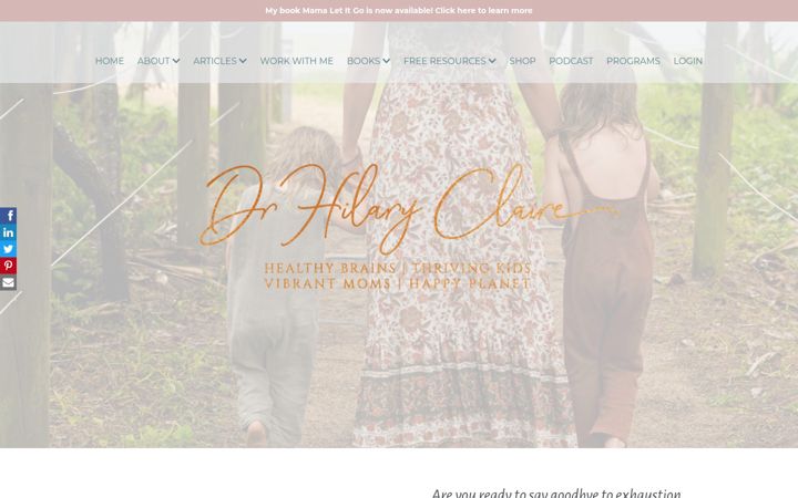 Screenshot of drhilaryclaire.com