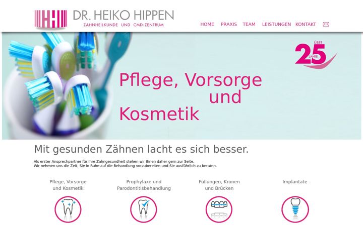 Screenshot of drhippen.de