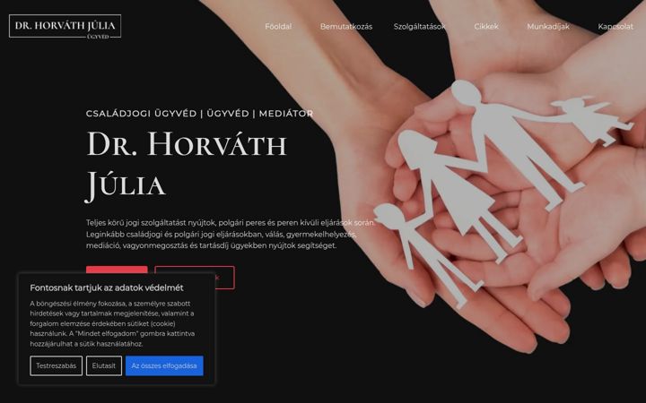 Képernyőkép: drhorvathjulia.hu