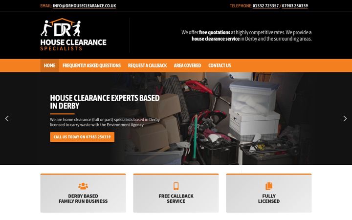 Captură de ecran a drhouseclearance.co.uk