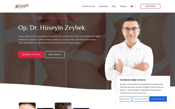 Screenshot of drhuseyinzeybek.com