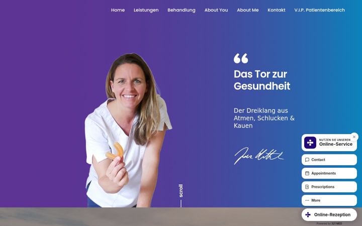 Screenshot of drhuttenlau-dentosophie.de