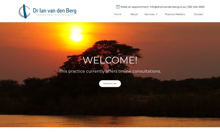 Screenshot of drianvandenberg.co.za