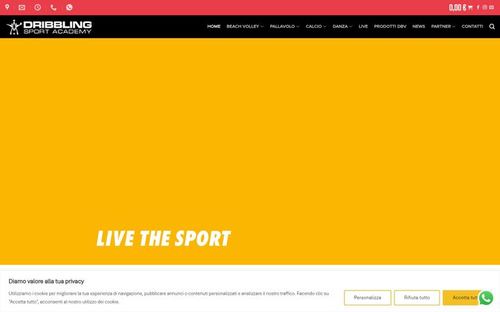 Screenshot of dribblingacademy.it