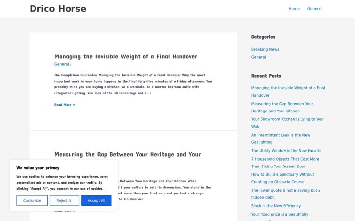 Screenshot of dricohorse.com