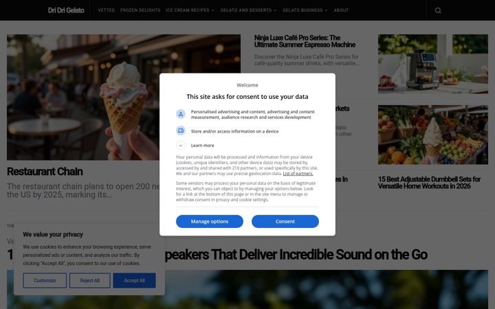 Screenshot of dridrigelato.com