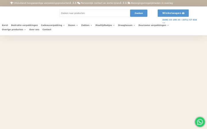 Screenshot di driepakverpakkingen.nl