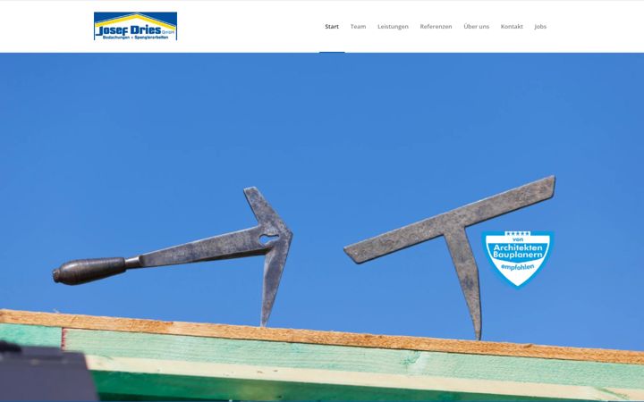 Screenshot of dries-bedachungen.com