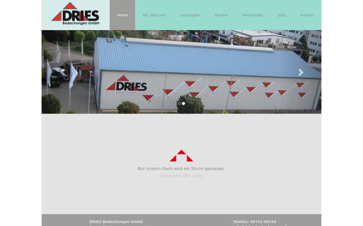 Screenshot of dries-bedachungen.de
