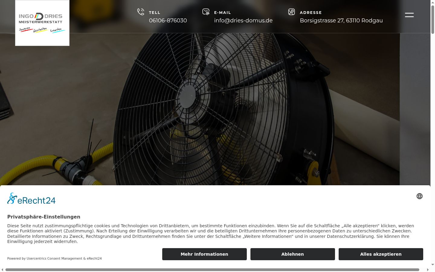 Screenshot of the consent banner shown before any interaction