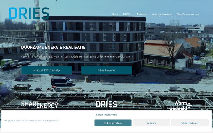 Screenshot di driesbv.nl