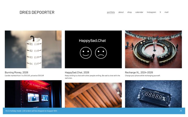 Screenshot of driesdepoorter.com