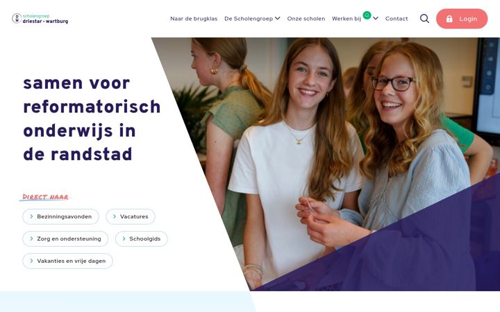 Screenshot di driestarwartburg.nl