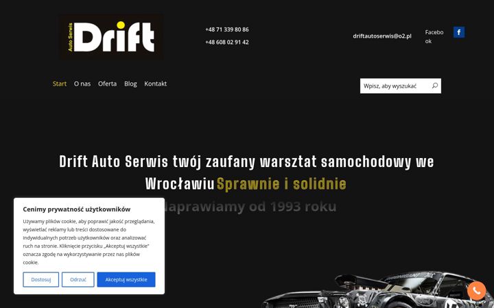 Captura de ecrã de driftautoserwis.pl