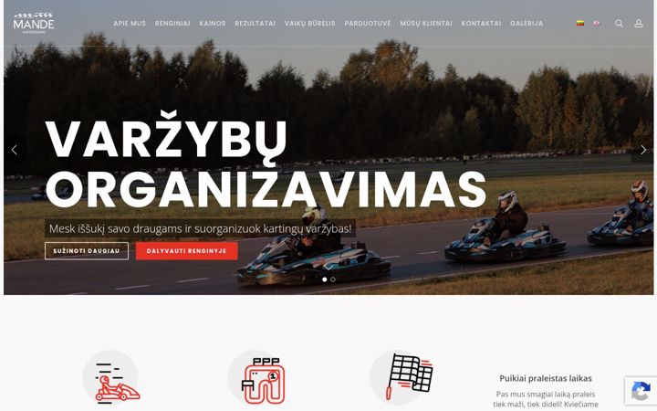 Snímek obrazovky driftgo.lt