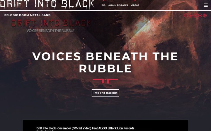 Screenshot of driftintoblack.com