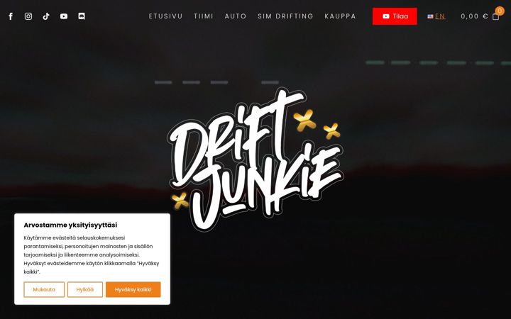 Screenshot di driftjunkie.fi