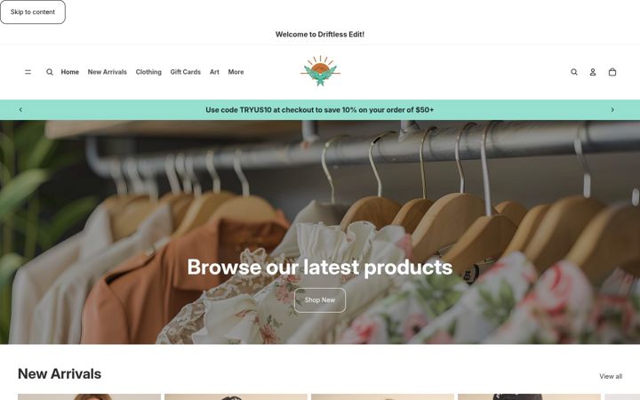 Screenshot of driftlessedit.com