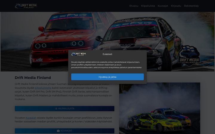 Screenshot di driftmedia.fi