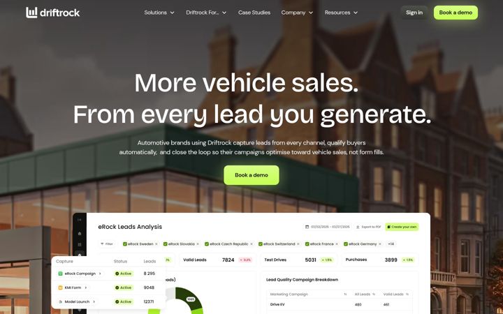 Screenshot of driftrock.com