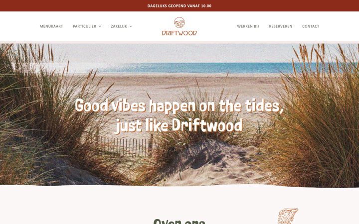 Screenshot of driftwoodbeach.nl