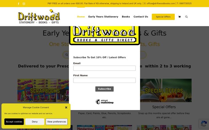 Screenshot of driftwoodbooks.com