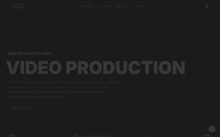 Screenshot of driftwoodpictures.net