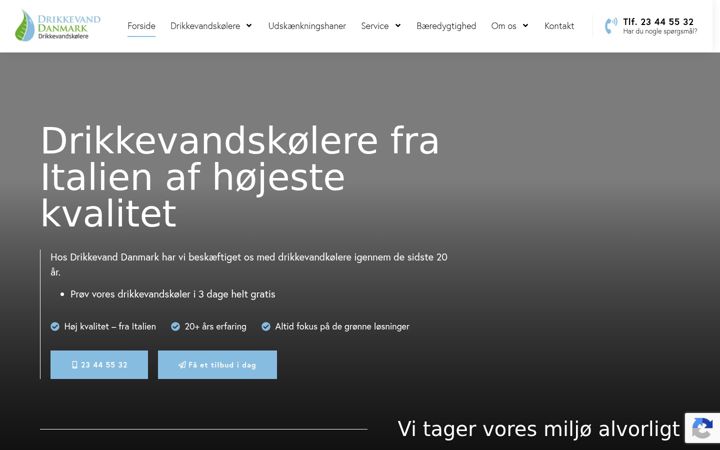 Skjermbilde av drikkevanddanmark.dk