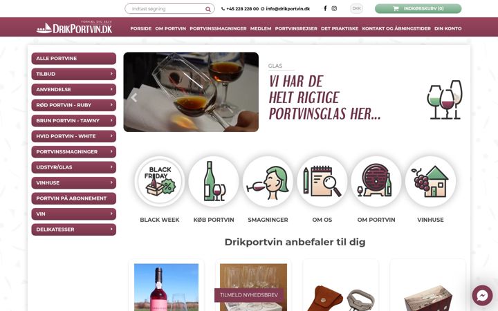 Skjermbilde av drikportvin.dk